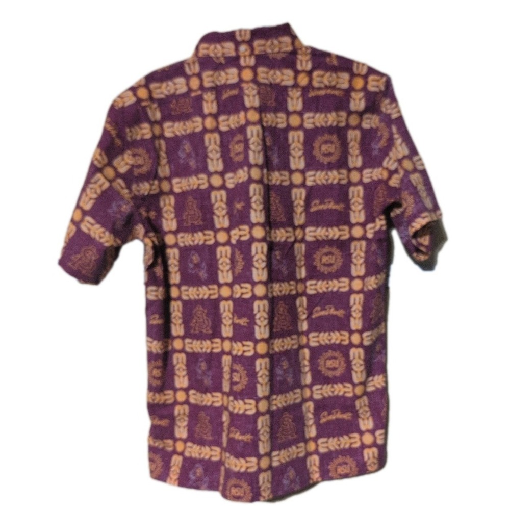 ASU Arizona Sun Devils Shirt Mens M Maroon Yellow Reyn Spooner Hawaiian NEW - Picture 4 of 5